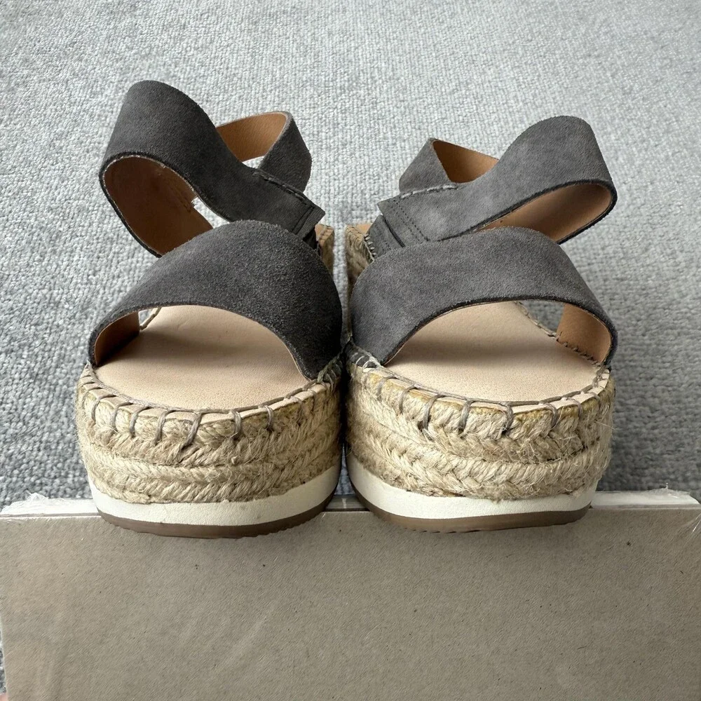 Dolce Vita Shoes Womens Size 7 Suede Espadrille Wedge Sandals Platform Buckle